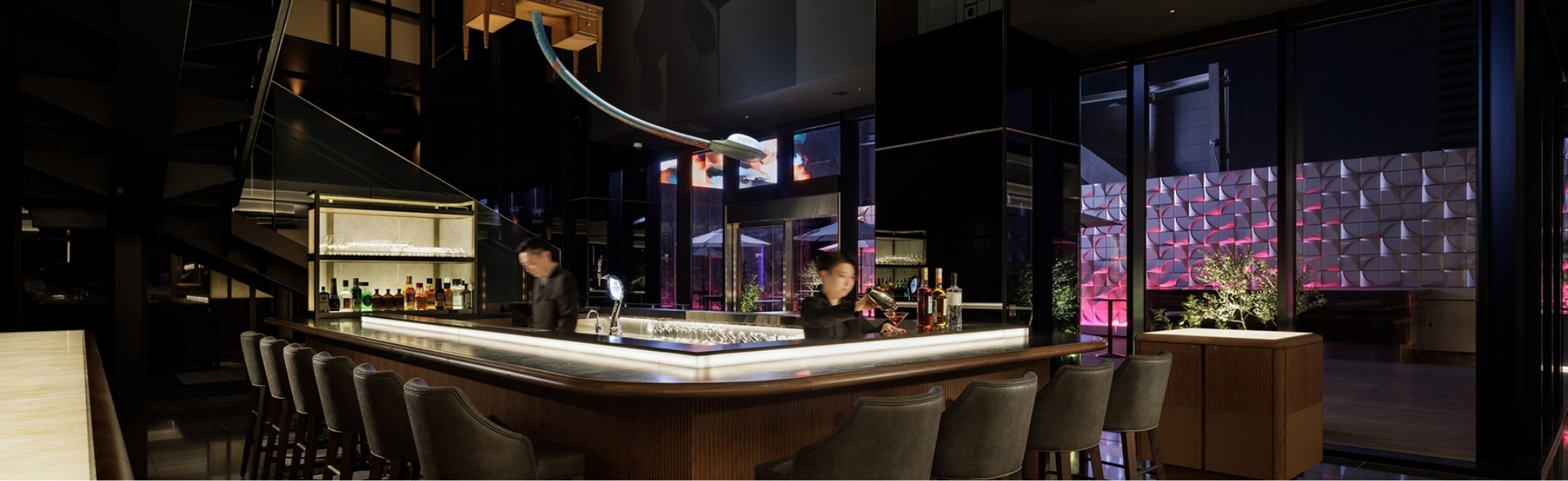 The JAM17 Bar at HOTEL GROOVE SHINJUKU, A PARKROYAL Hotel, Tokyo, Japan.