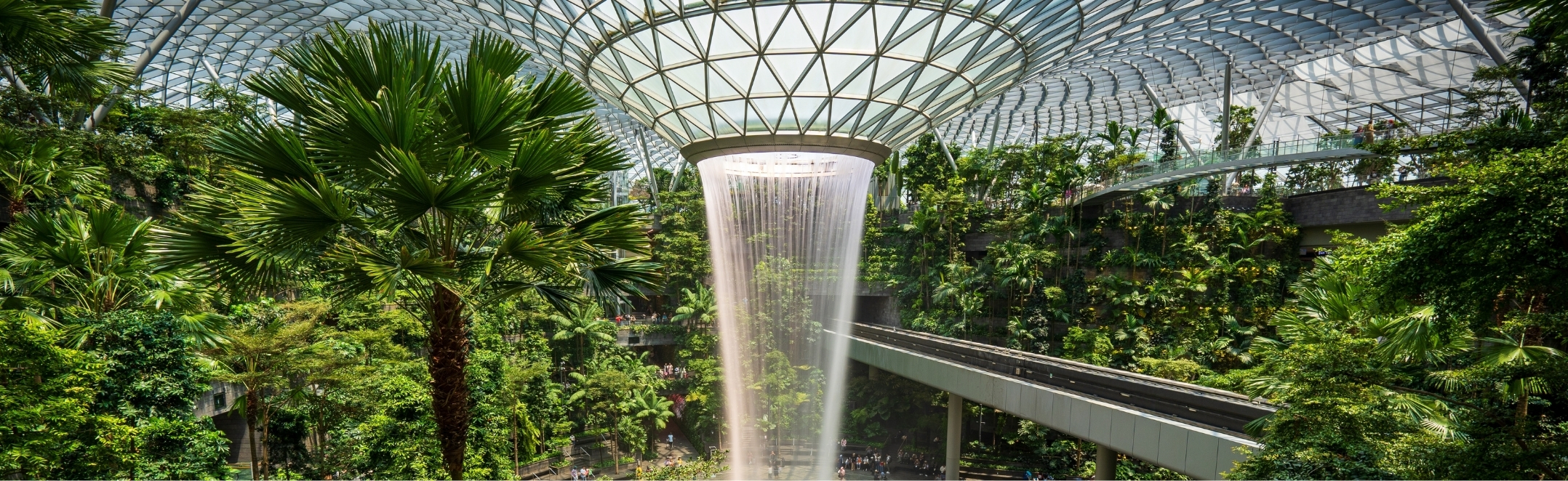 The HSBC Rain Vortex at Jewel Changi Airport, Singapore.