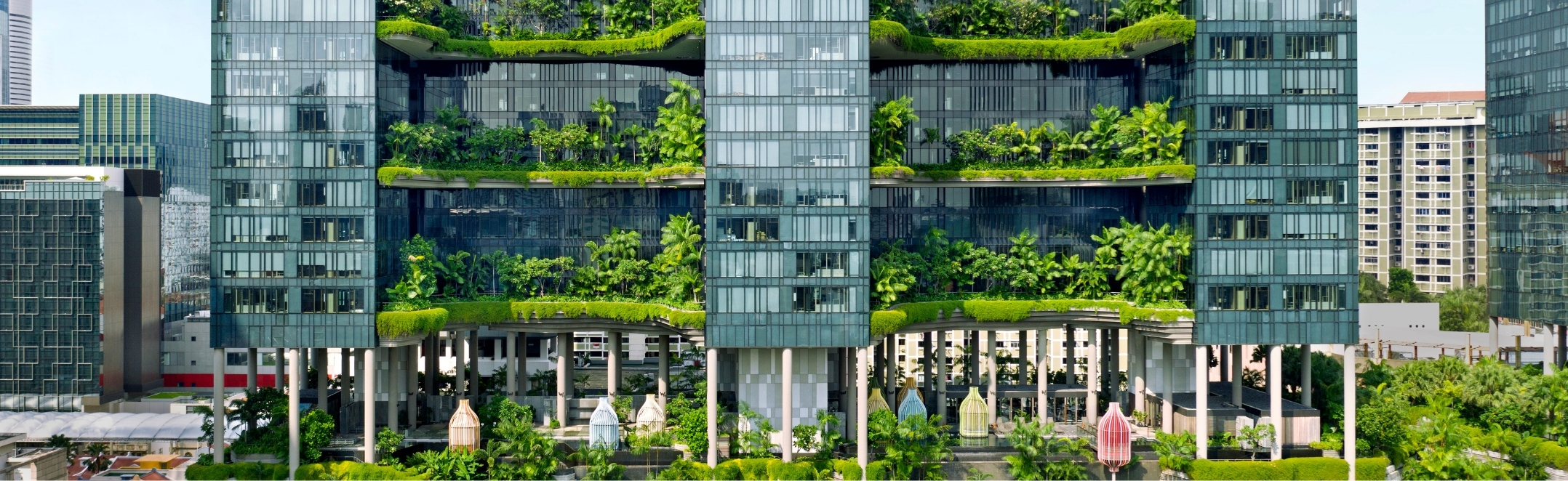 The facade of PARKROYAL COLLECTION Pickering, Singapore.