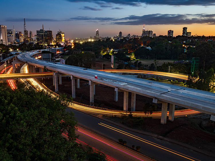 Aerial View of Nairobi Skyline