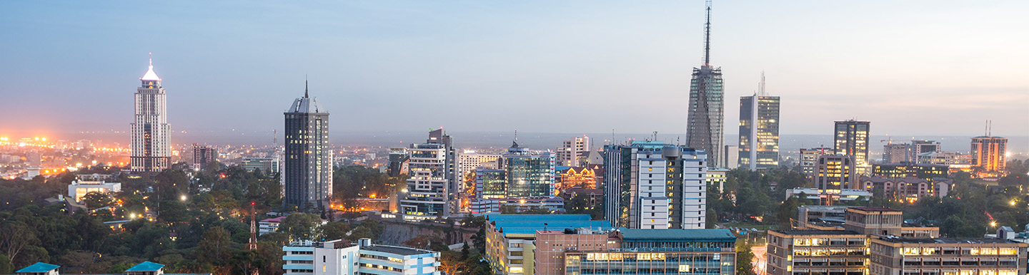 Panoramic view of Nairobi