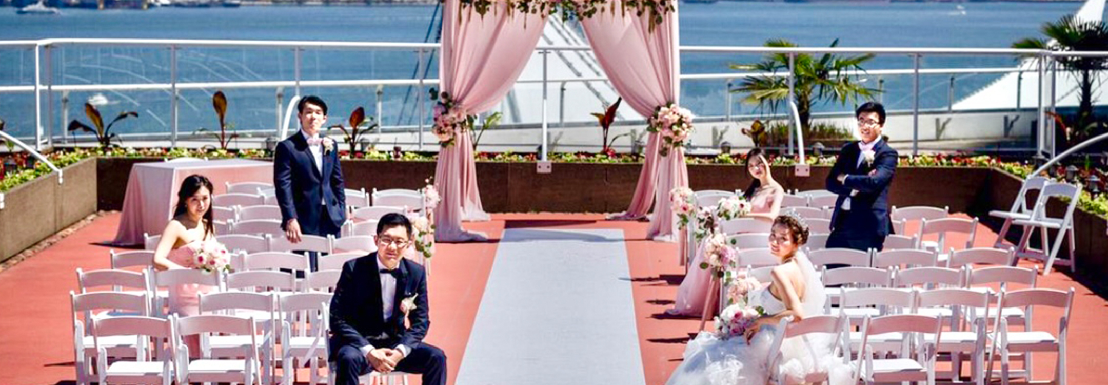 Outdoor wedding at Pan Pacific Vancouver