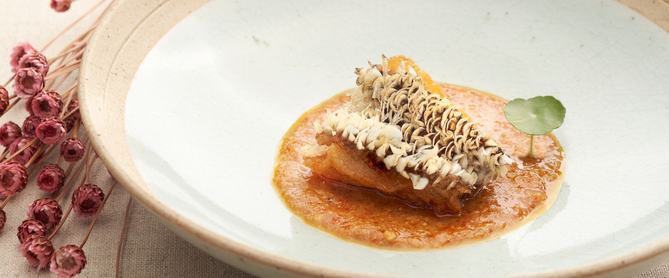 Crispy Scales Fillet of Marble Goby in Spicy Pineapple Sauce