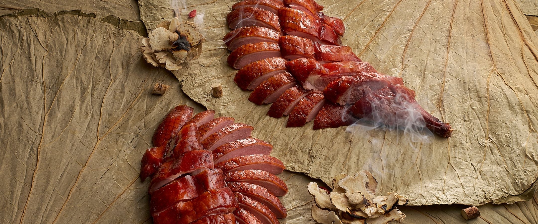 Smoked Duck with Angelica and Buddha's Palm Fig Root Infusion